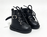 Black Faux Leather Lace Up Buckle Boots FOR 18'' DOLL Shoes