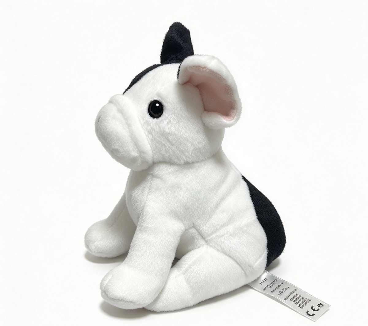 Black & White French Bulldog Plush Toy for 18'' Doll Pet