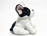 Black & White French Bulldog Plush Toy for 18'' Doll Pet