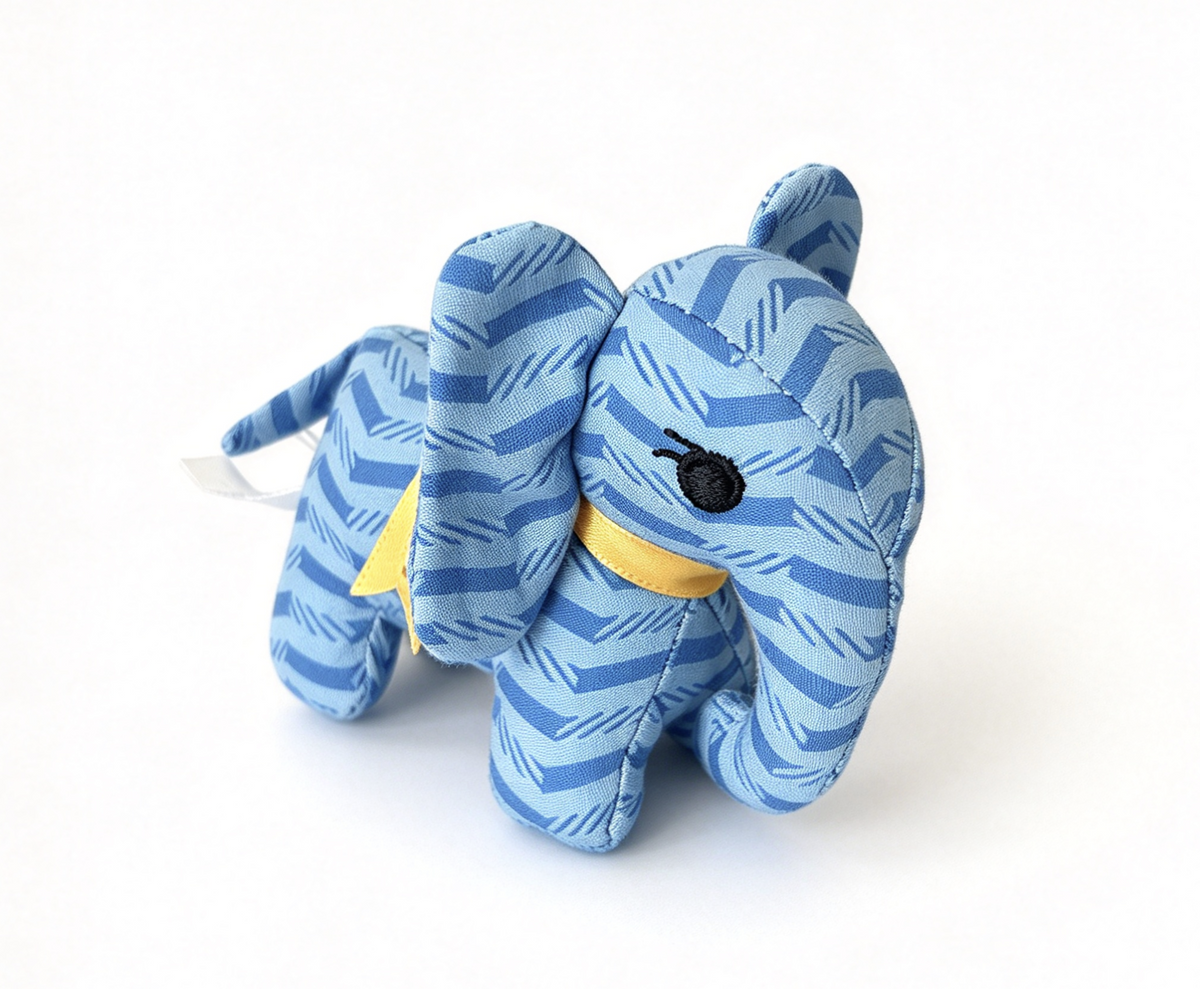 Blue Plush Elephant Stuffed Animal FOR 18'' DOLL Melody Bedroom