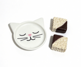 Cat Shaped Plate With Chocolate Rice Treats FOR 18'' DOLL