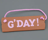 American Girl Kira Bailey G'DAY! Welcome Reversible Sign for 18" Doll Comfy Platform Tent