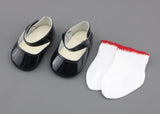 American Girl Molly Birthday Black Mary Jane Shoes & Socks for 18" Doll