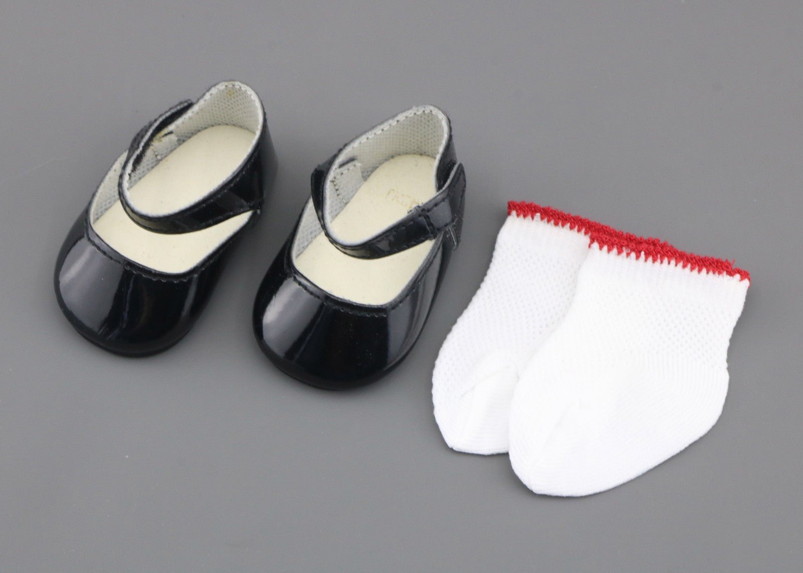 American Girl Molly Birthday Black Mary Jane Shoes & Socks for 18" Doll